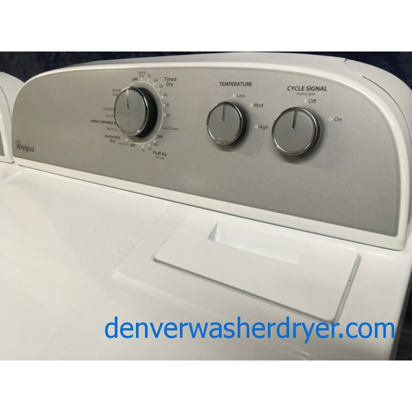 BRAND-NEW Whirlpool Cabrio HE Top-Load Washer & 240v Electric Vented Dryer Set, 1-Year Warranty