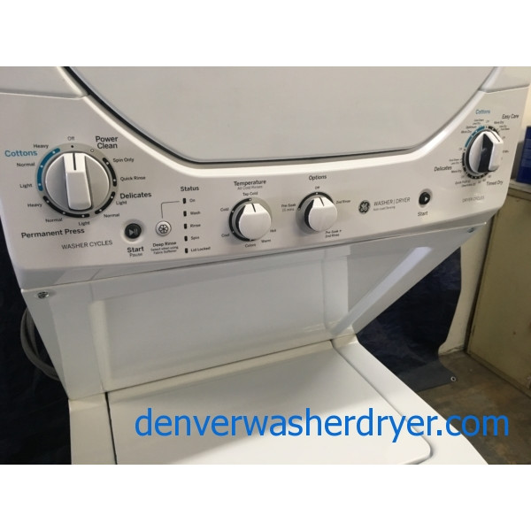 BRANDNEW 24" GE SpaceMaker (2.0 Cu. Ft.) Electric Stacked Laundry Unit
