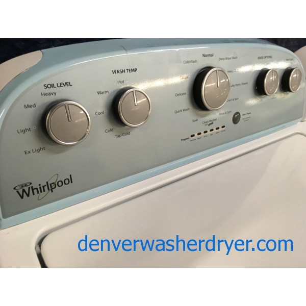 BRAND-NEW Whirlpool HE Top-Load Washer & 120v *Gas* Vented Dryer, 1-Year Warranty