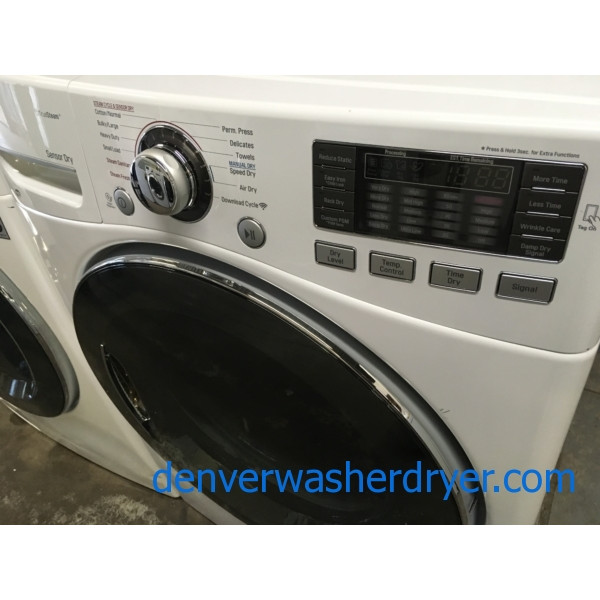 BRAND-NEW 27″ LG HE Front-Load Steam Washer & *GAS* Dryer with Steam, 1-Year Warranty