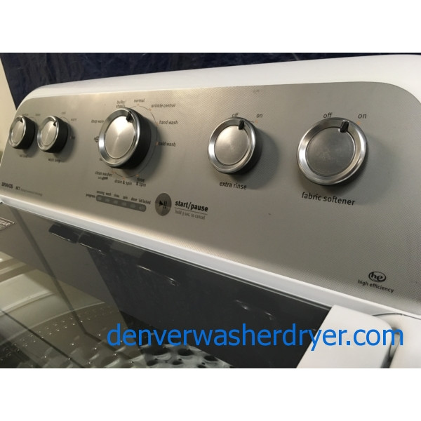 BRAND-NEW Maytag Bravo Series HE Top-Load Washer & Gas Dryer Set, 1-Year Warranty