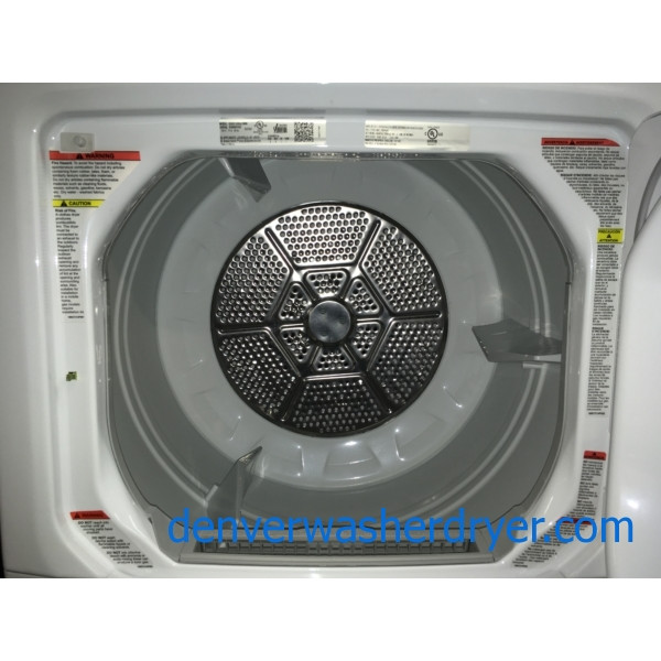 BRAND-NEW 27″ GE Unitized Space-Maker Laundry Center with *Gas* Dryer, 1-Year Warranty