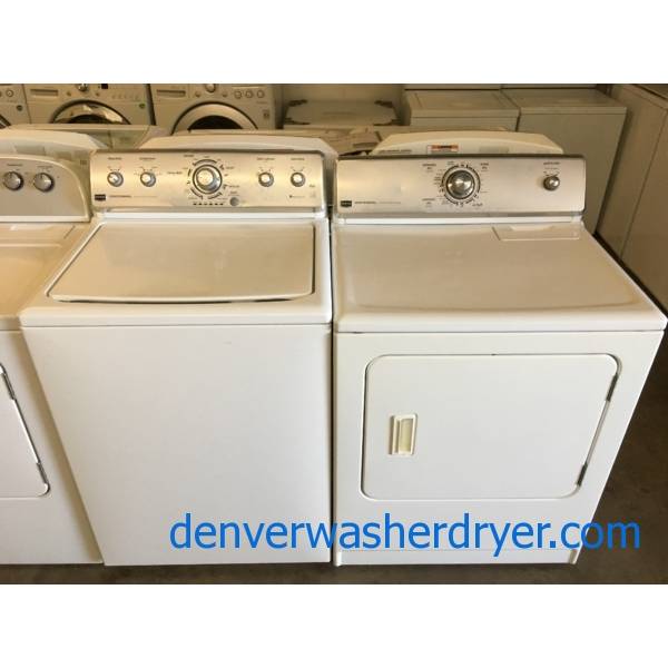 Maytag Centennial Top-Load Washer and Dryer Set, Heavy-Duty, Auto-Load Sensing, HE, Wrinkle Prevent Option, Quality Refurbished, 1-Year Warranty!