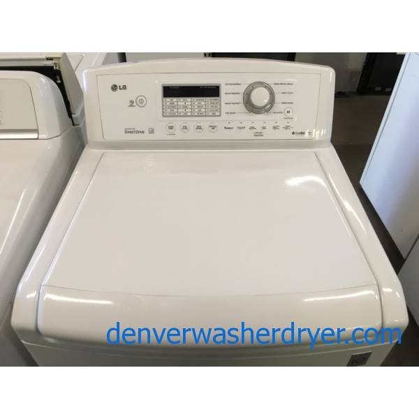 LG Top-Load Washer, 4.5 Cu.Ft. Capacity, 27″ Wide, Direct-Drive, Wash-Plate Style, Quality Refurbished, 1-Year Warranty!