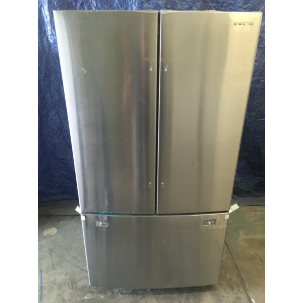 BRAND-NEW Samsung Stainless French Door (25.5 Cu. Ft.) Refrigerator with Internal Water Dispenser, 1-Year Warranty