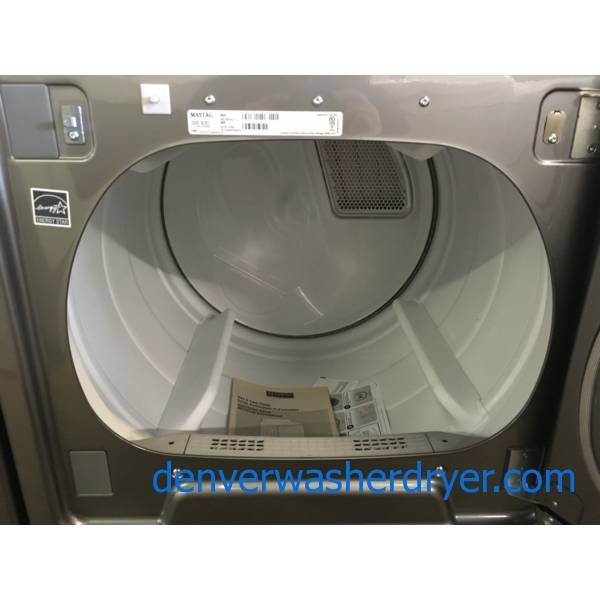 Brand $pankin New Dark Grey Maytag Bravos XL Top Load Washer and Dryer Still Under Factory Warranty!