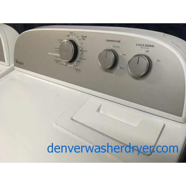 Wonderfully *Used* Whirlpool 27″ Top-Load Washer with Agitator & Electric Dryer Set, Quality Refurbished, 1-Year Warranty