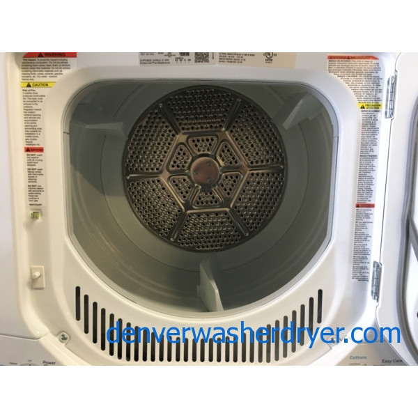 BRAND-NEW GE 24″ Unitized Space-Maker (2.0 Cu. Ft.) Washer & (4.4 Cu. Ft.) *GAS* Dryer Laundry Center, 1-Year Warranty