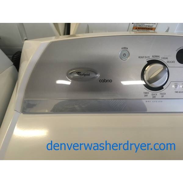 Whirpool Cabrio HE Washer and Dryer Set, Heavy-Duty, Wash-Plate Style, Wrinkle Shield Option, Deep Clean, Quality Refurbished, 1-Year Warranty!