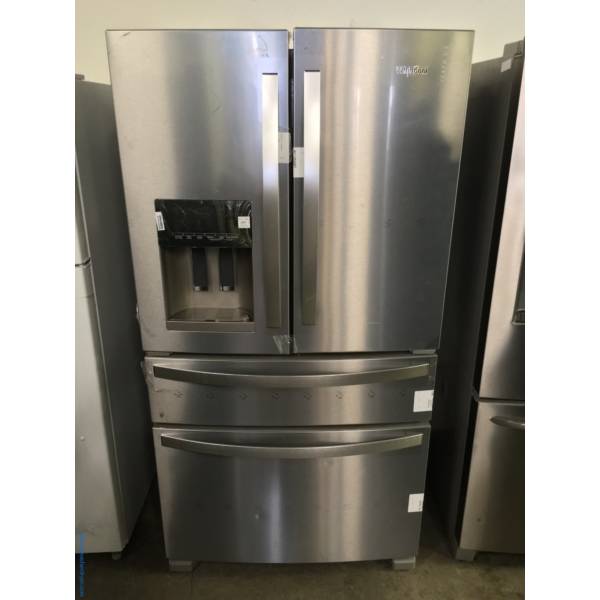 Whit Whew Whirlpool Stainless Steel French Door Fridge, BRAND NEW with 1-Year Warranty