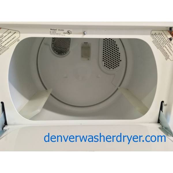 Whirlpool Direct Drive "Quiet Wash" Washer and Dryer, Agitator, Wrinkle Shield Option, Quality