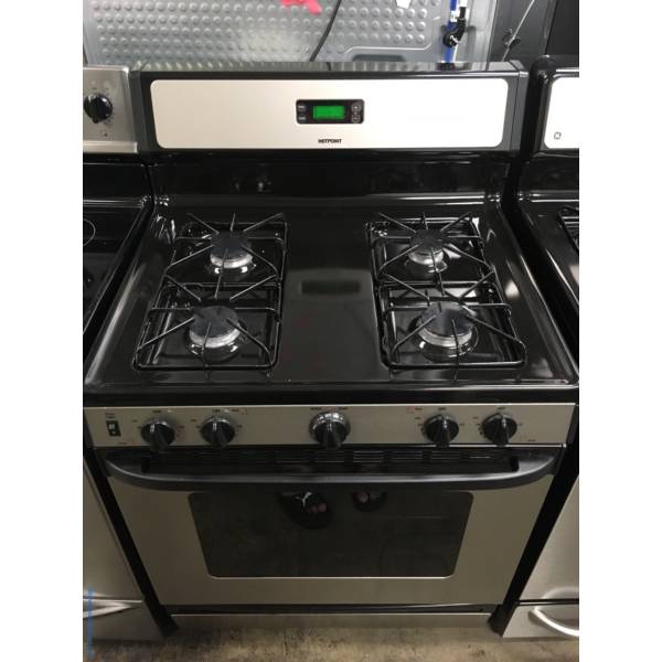 Free-Standing Hotpoint Range, GAS, Stainless Steel, 4 Burners, Quality Refurbished, 1-Year Warranty!