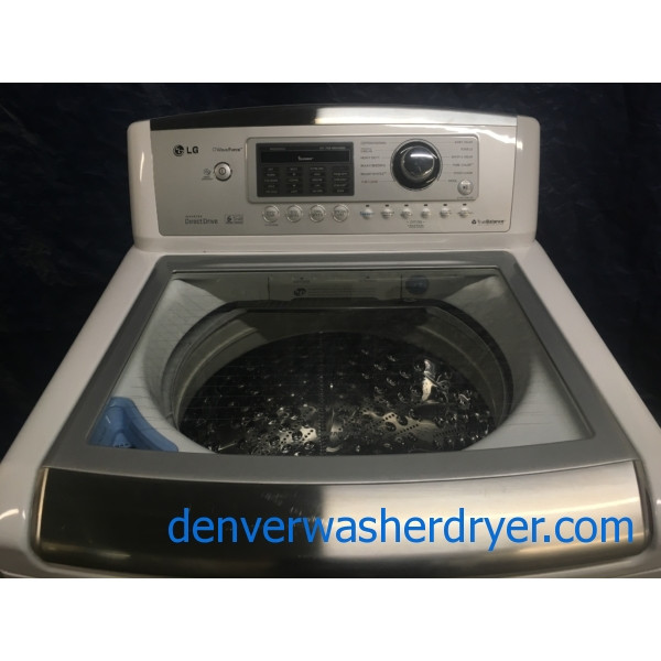 27″ LG Wave Force Series Top-Load Direct-Drive Washer, 1-Year Warranty