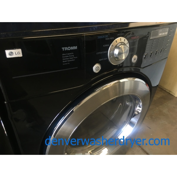 Quality Refurbished HE 27″ LG Tromm Series Stackable Front-Load Direct-Drive Washer w/Sanitary & Electric Dryer, 1-Year Warranty