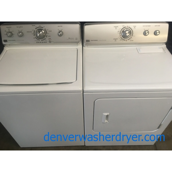 HE Maytag Centennial TopLoad Washer w/Agitator & Electric Dryer, 1