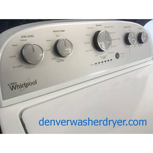 Whirlpool Super-Capacity Top-Load Washer & Electric Dryer Set, 1-Year Warranty