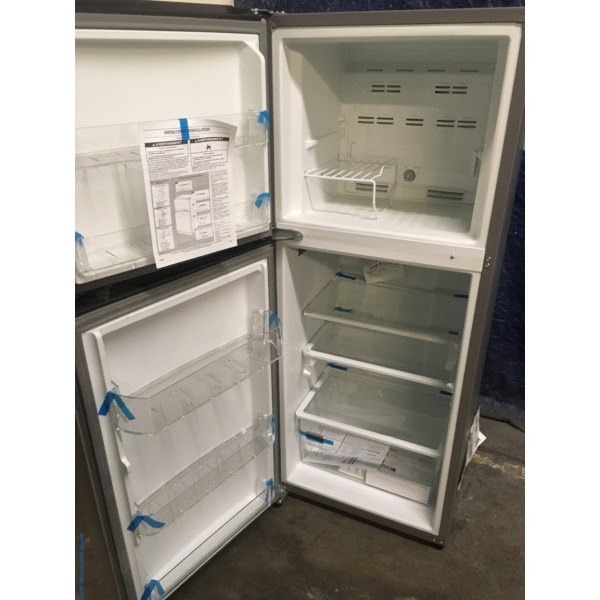 BRAND-NEW 25″ Whirlpool Stainless (10.7 Cu. Ft.) Top-Freezer Refrigerator, 1-Year Warranty