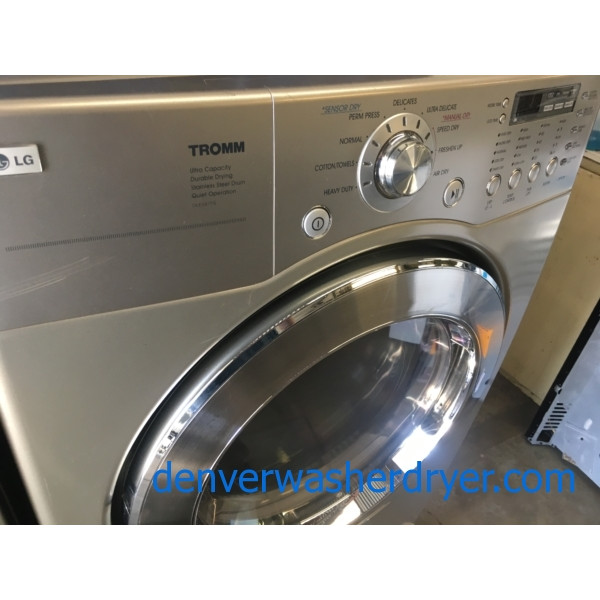 27″ HE Stackable ENERGY STAR Front-Load Direct-Drive Washer w/Sanitary Cycle & Electric Dryer, 1-Year Warranty