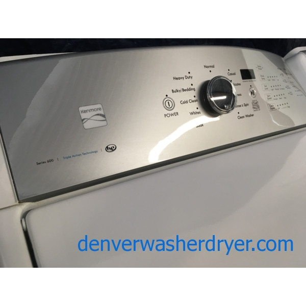Kenmore HE Top-Load Direct-Drive Washer & HE Electric Dryer, 1-Year Warranty