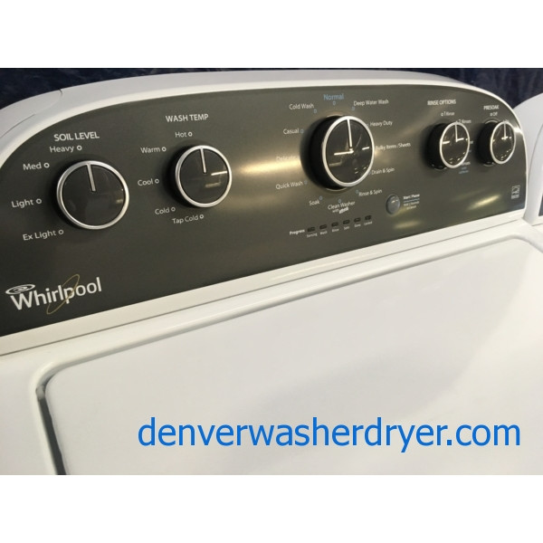 HE Whirlpool Cabrio Top-Load Washer & HE Electric Dryer Set, 1-Year Warranty