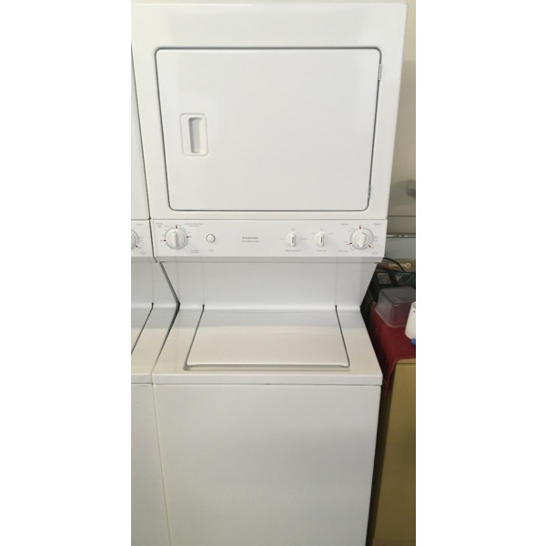 27″ GE Unitized Space-Maker Washer & Electric Dryer, 1-Year Warranty