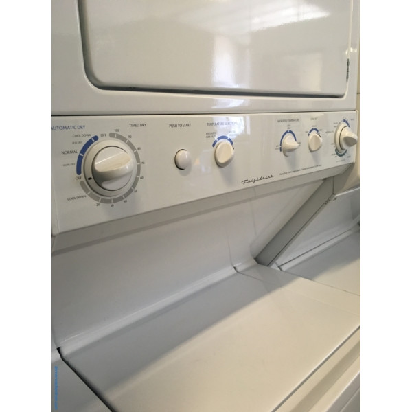 27″ Frigidaire Stackable (Unitized) Full-Sized Washer Electric Dryer Combo Quality Refurbished, 2-Year Warranty