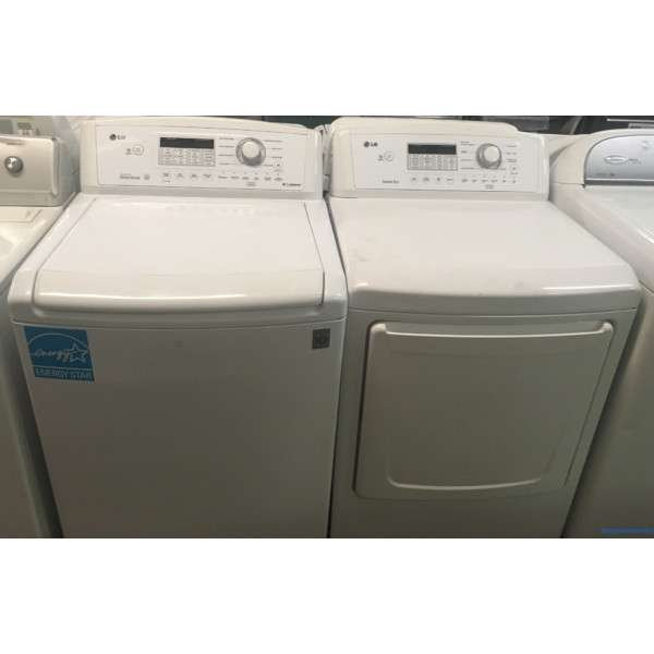 Quality Refurbished LG HE Top-Load Direct-Drive Washer & Electric Dryer Set, 1-Year Warranty