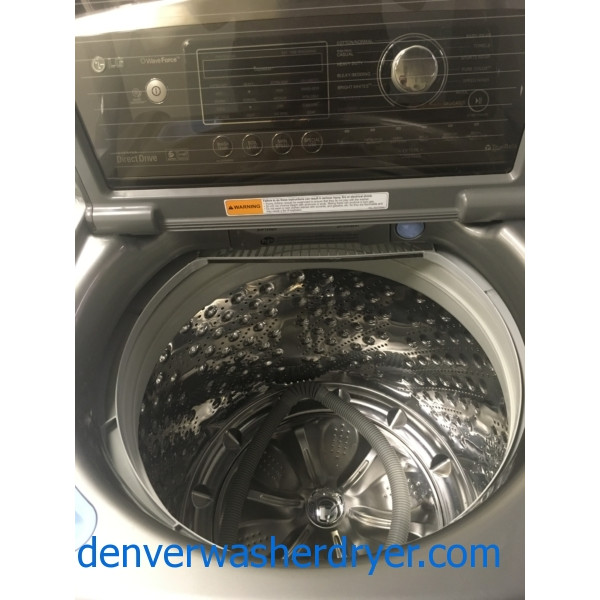 27″ LG Wave-Force HE Top-Load Steam-Washer, 1-Year Warranty