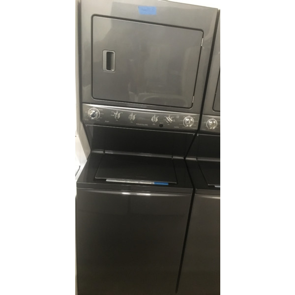 BRAND-NEW Stacked 27″ Unitized Frigidaire HE Washer & Electric Dryer Laundry Center, 1-Year Warranty
