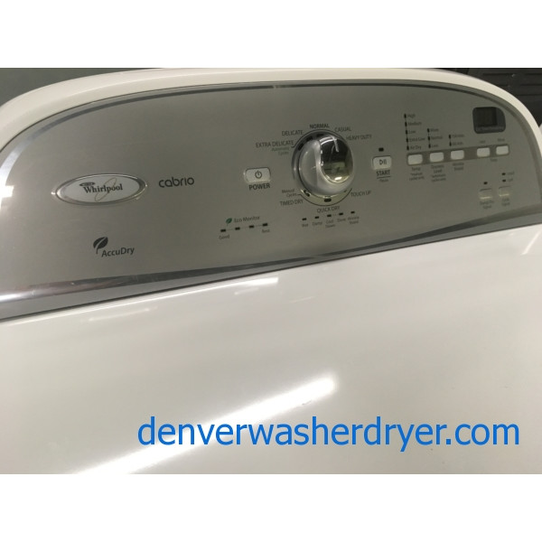 Neat Whirlpool HE Energy-Star Washer, Electric 27″ Dryer, Perfect Set, Quality Refurbished, 1-Year Warranty!