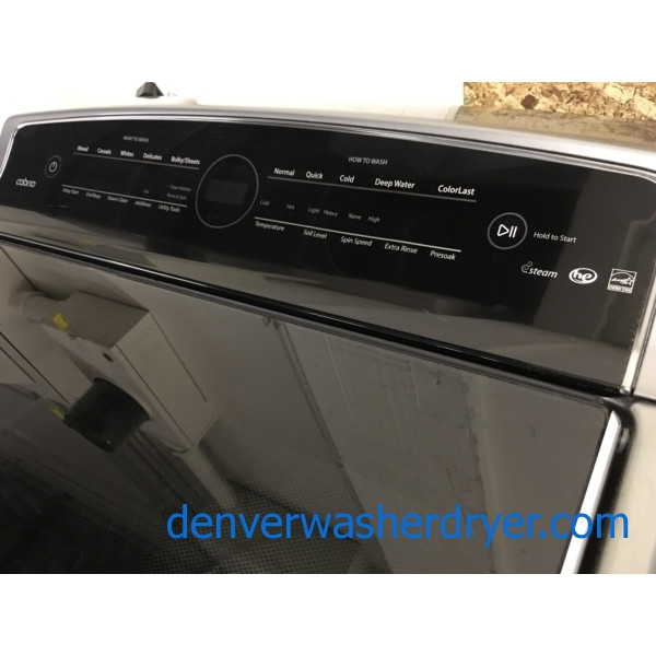 Newer Model HE 27″ Whirlpool Cabrio Top-Load Direct-Drive Steam-Washer , 1-Year Warranty