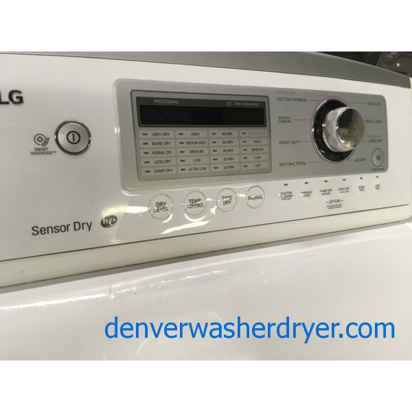 HE 27″ LG Top-Load Washer & HE Electric Dryer Set, 1-Year Warranty