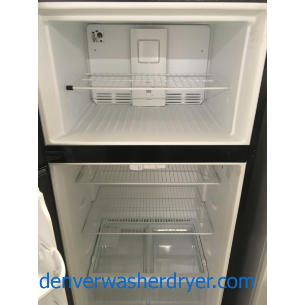 30″ Black Frigidaire (18.2 Cu. Ft.) Top-Freezer Refrigerator, 1-Year Warranty