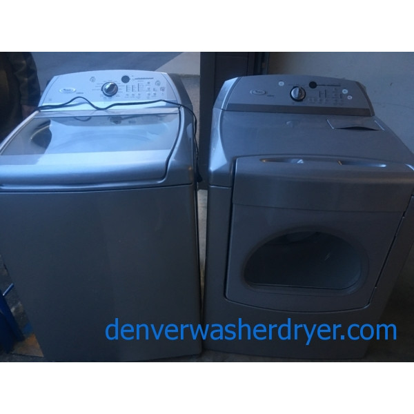 27″ Whirlpool Top-Load (4.3 Cu. Ft.) Washer & Electric Dryer, 1-Year Warranty