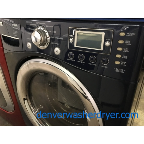 FrontLoad Stackable LG Washer/Dryer Set, Electric, Navy Blue, Energy