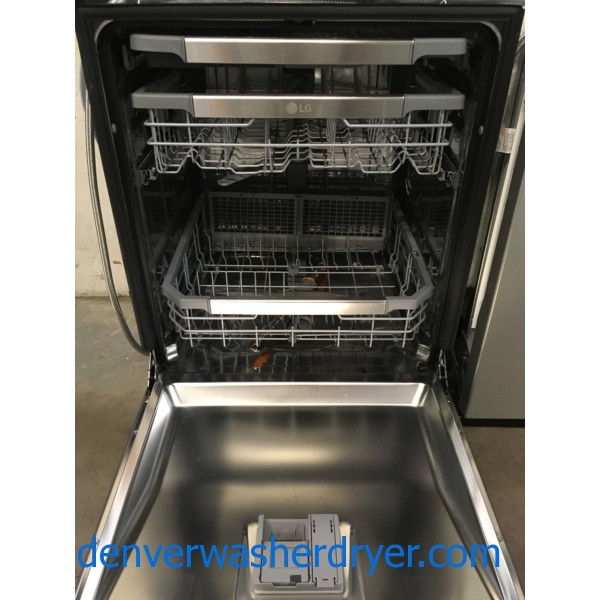Brand-New Dishwasher, LG Black Stainless Steel Top Control, QuadWash, 24″, Wi-Fi Enabled, Energy Star