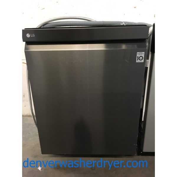 Brand-New Dishwasher, LG Black Stainless Steel Top Control, QuadWash, 24″, Wi-Fi Enabled, Energy Star