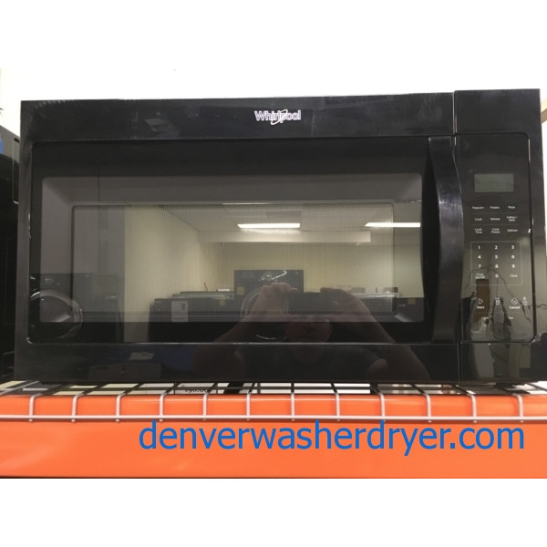 NEW! Whirlpool 1.7 cu. ft. Over the Range Microwave, Vented, Black