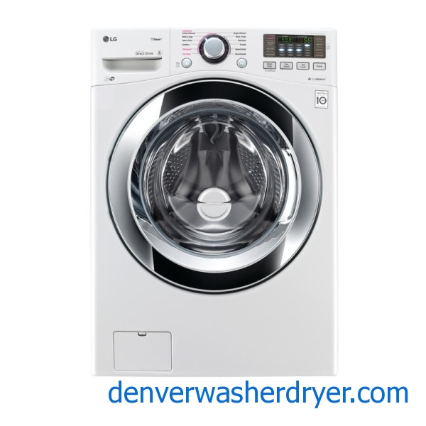 BRAND-NEW 27″ LG Front-Load Stackable Steam-Washer & Electric Steam-Dryer, 1-Year Warranty