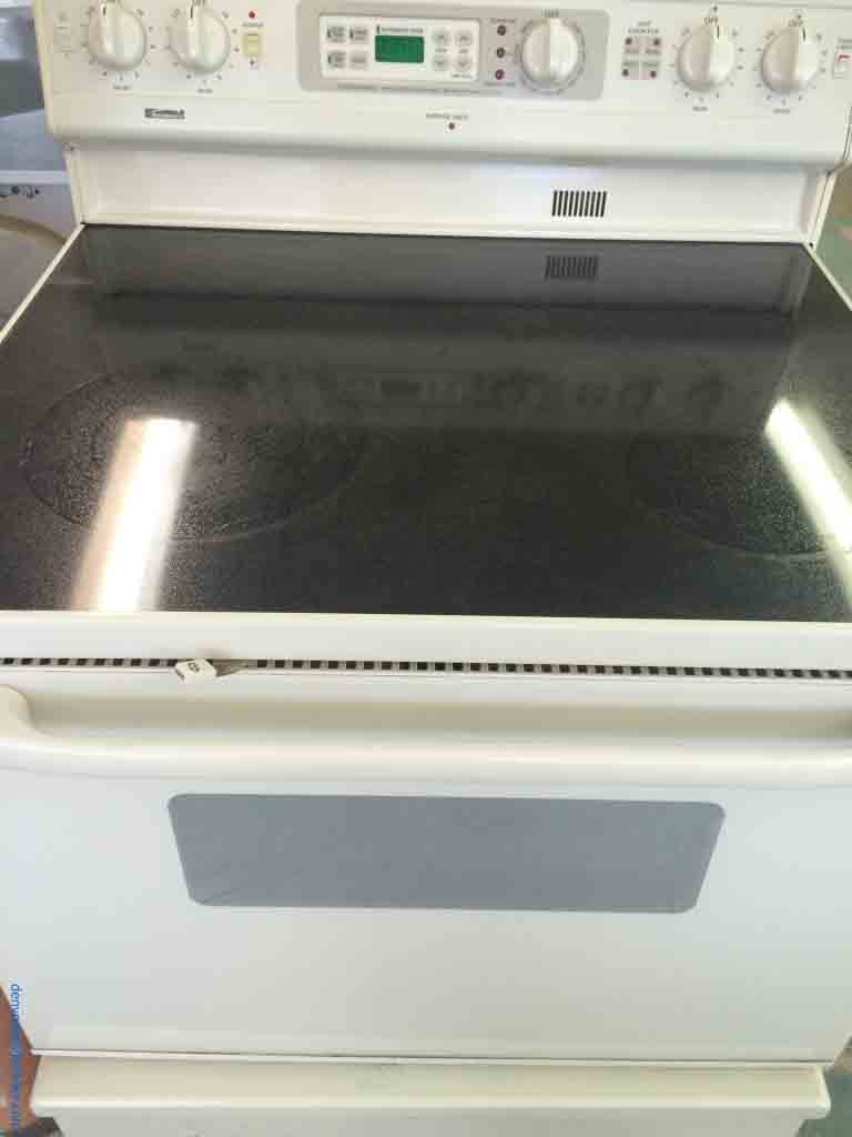 Large Images for Almond Color 30″ Glass Top Stove, Kenmore, Electric