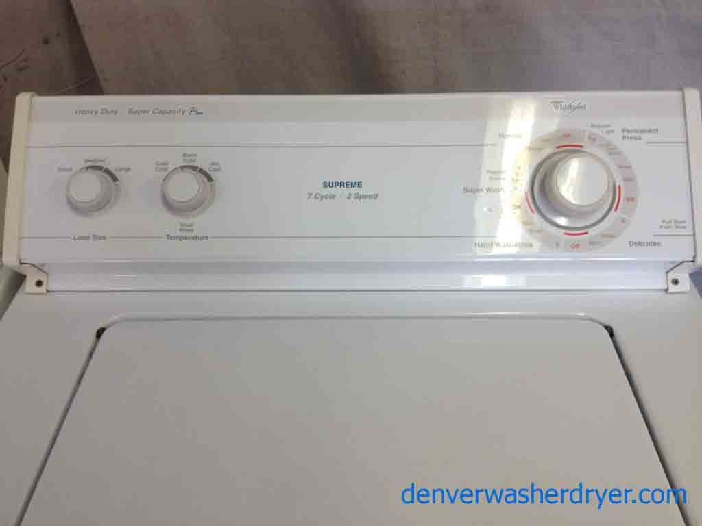 Large Images for Whirlpool Supreme Super Capacity PLUS, Washer With Matching Dryer 2353