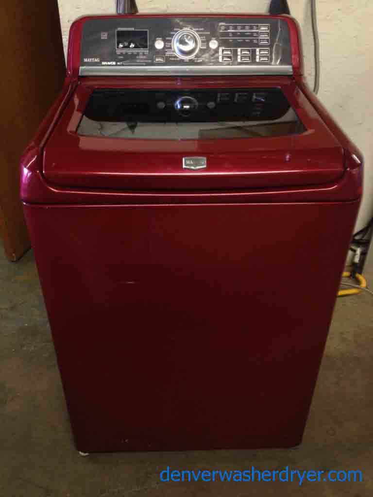 Large Images for Crimson Red Maytag Bravos Washer! 2470