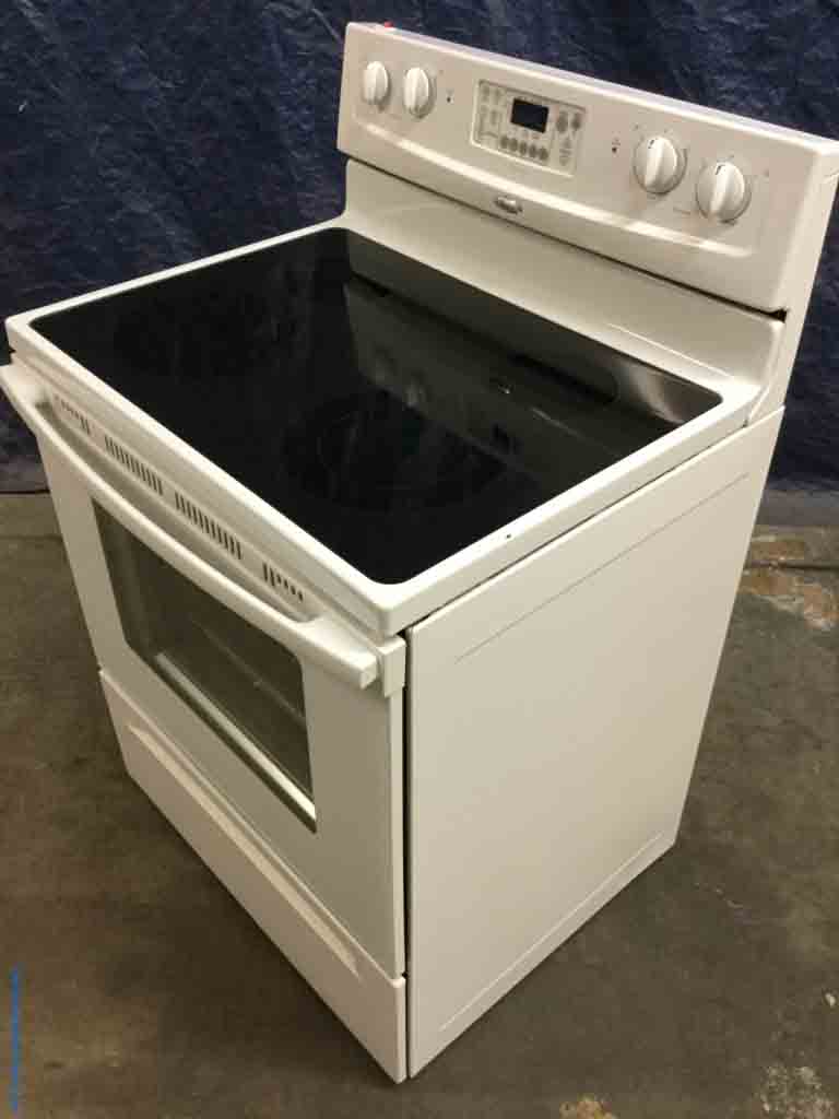 Large Images for Slick White GlassTop Stove, 30″ Whirlpool, Electric