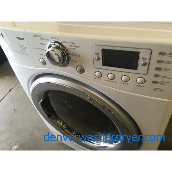 27″ Quality Refurbished Stackable LG TROMM Electric Dryer, 1-Year Warranty