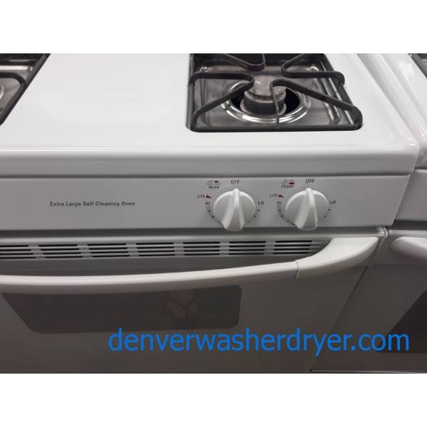 GE White GAS Range, 4 Burners, Storage Drawer, Self-Cleaning, Quality Refurbished, 1-Year Warranty!
