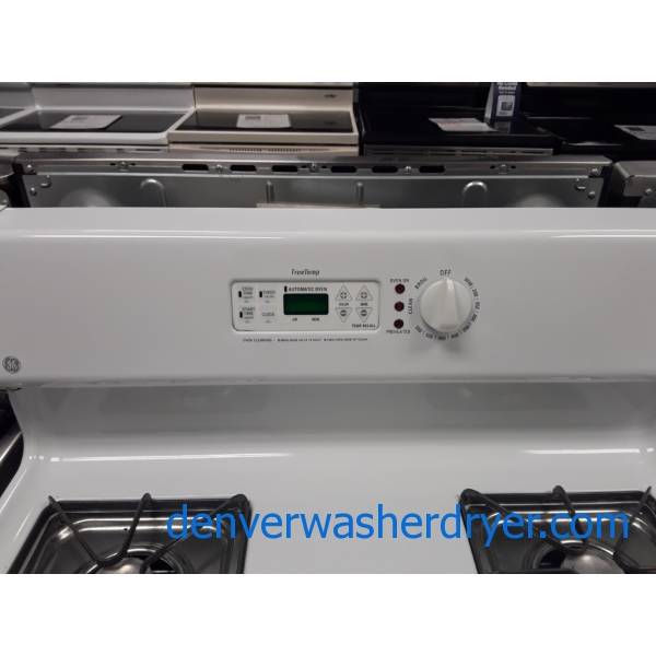 GE White GAS Range, 4 Burners, Storage Drawer, Self-Cleaning, Quality Refurbished, 1-Year Warranty!