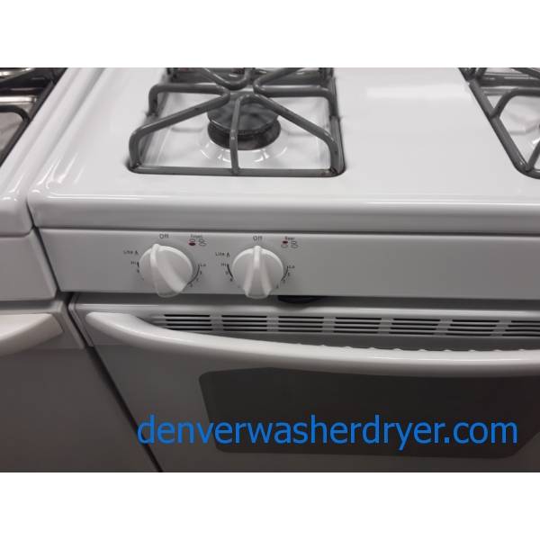 GE White GAS Range, 4 Burners, Storage Drawer, Self-Cleaning, Quality Refurbished, 1-Year Warranty!