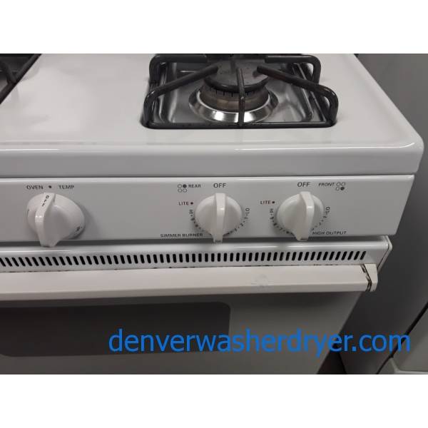 Kenmore White GAS Range, 4 Burners, Storage Drawer, 30″ Wide, Quality Refurbished, 1-Year Warranty Parts Only