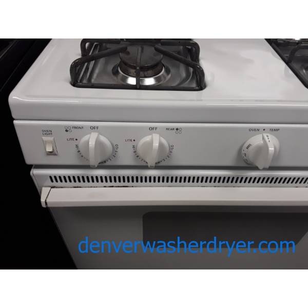 Kenmore White GAS Range, 4 Burners, Storage Drawer, 30″ Wide, Quality Refurbished, 1-Year Warranty Parts Only