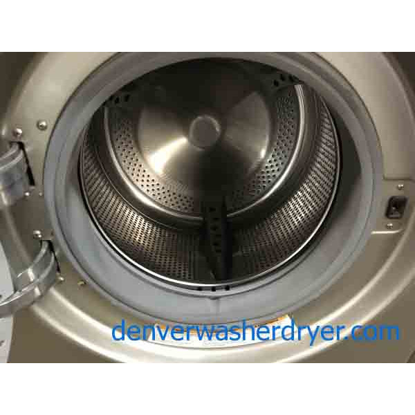 Silver LG Tromm Front Load Washer Dryer Set!